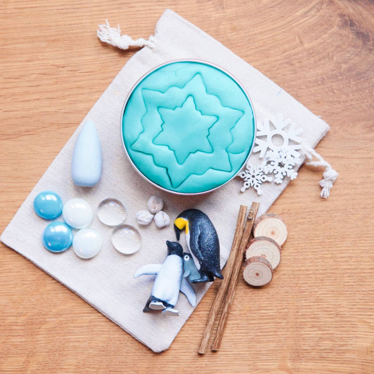 Petit Kit de pâte à modeler "Manchots"