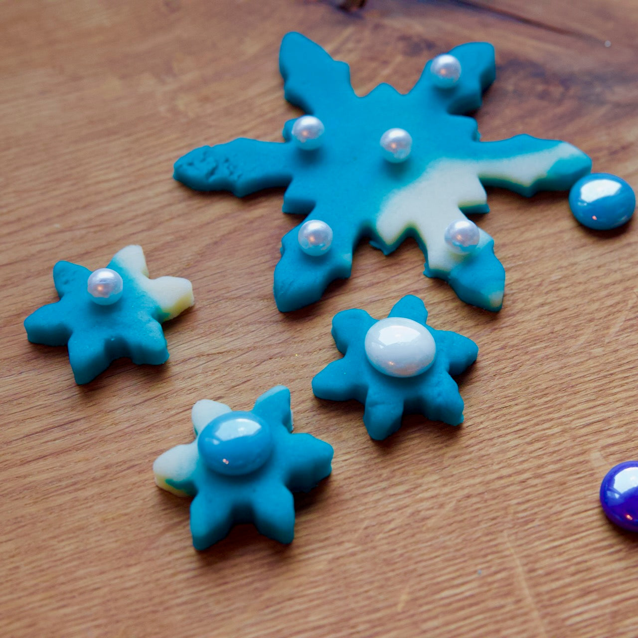 Kit pâte à modeler "Flocon de neige"