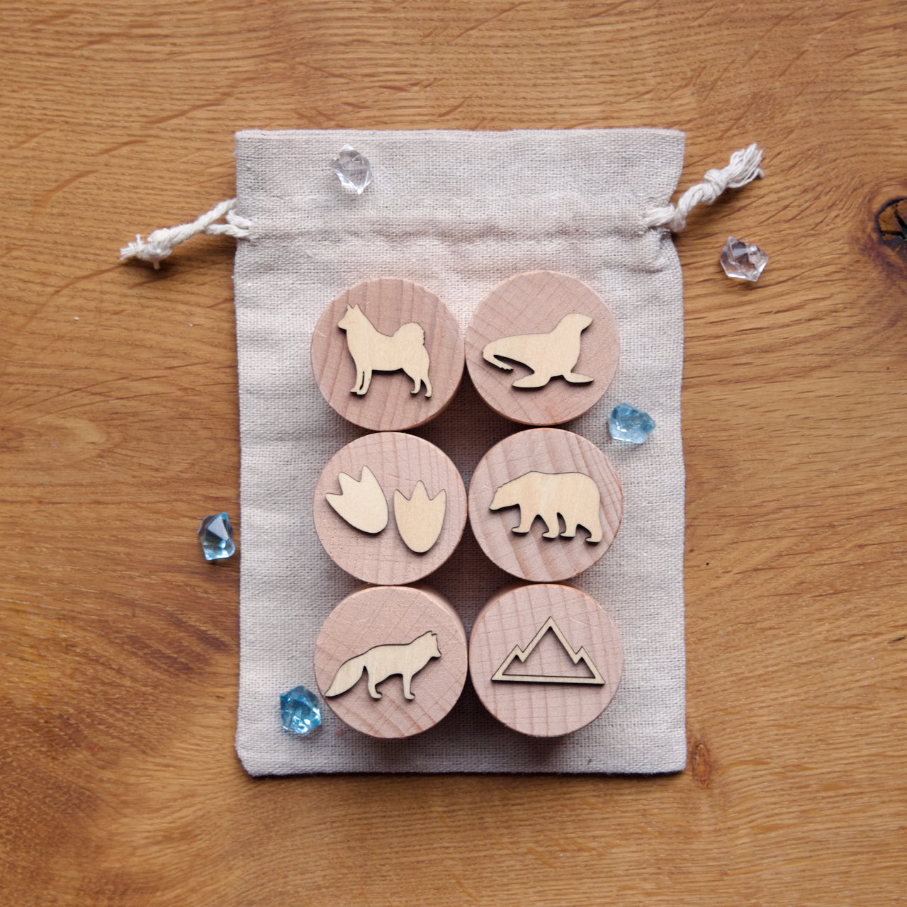 Set de tampons en bois "Hiver"