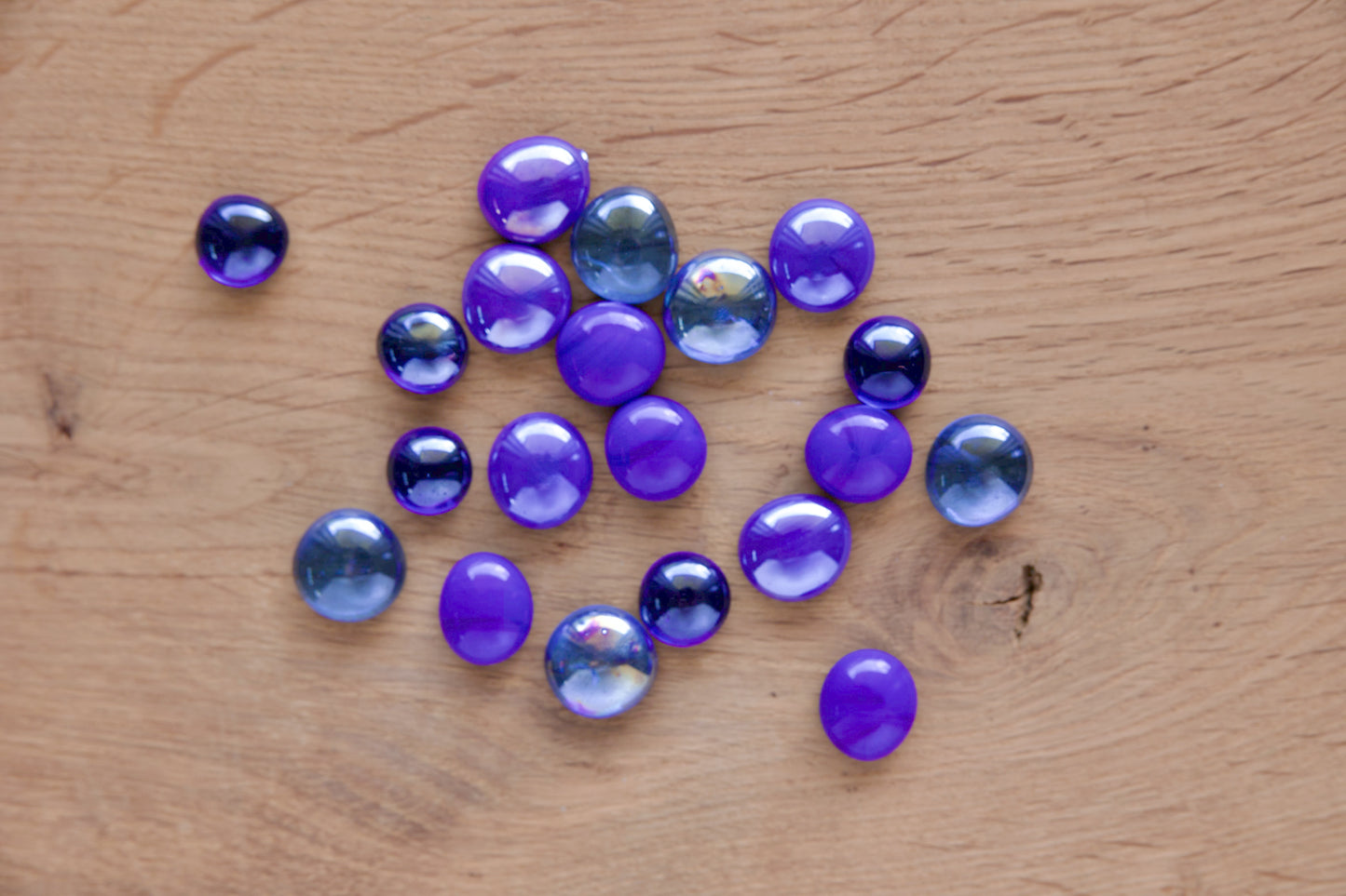 Galets en verre "Bleu Nuit Marine"