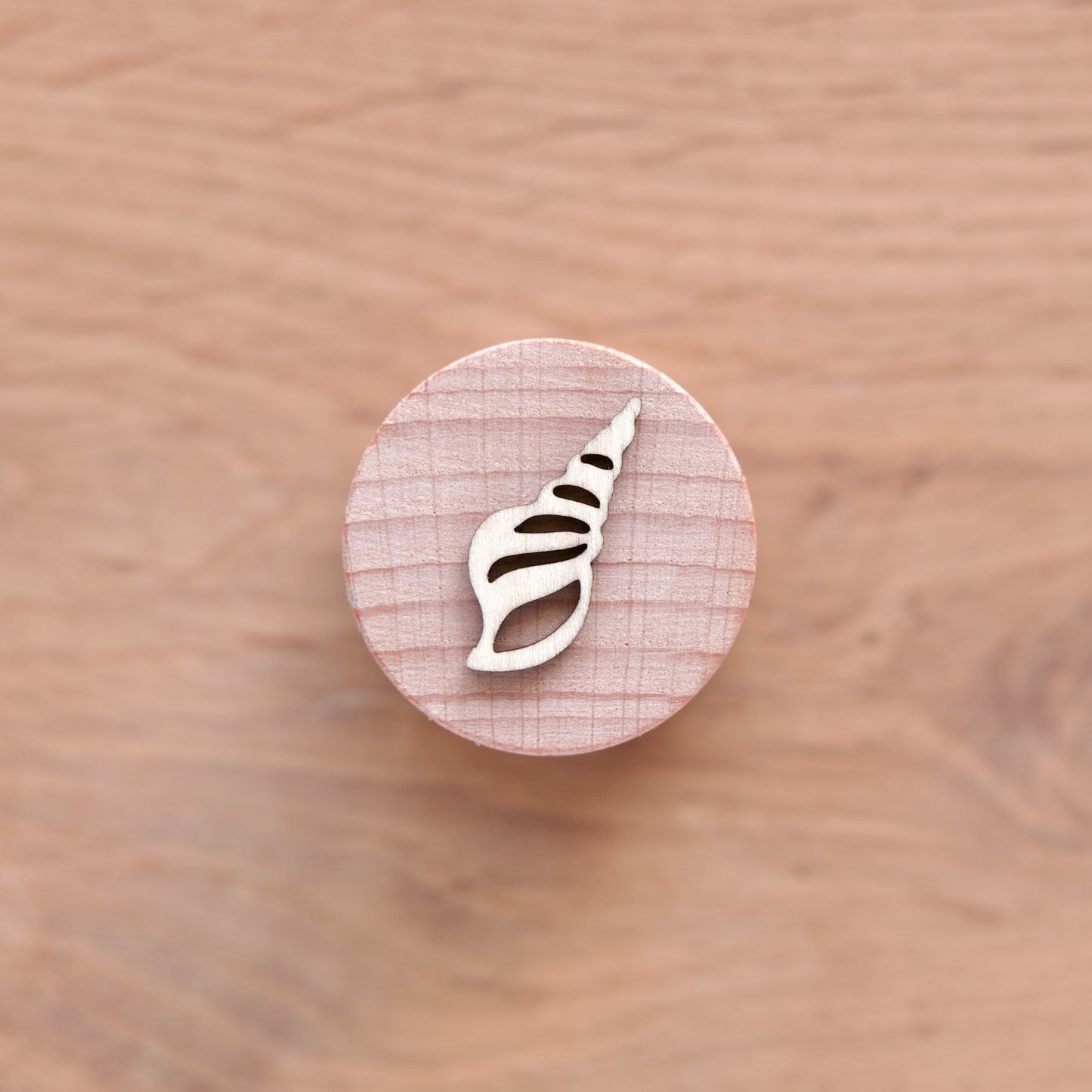 Tampon en bois "Coquillages"