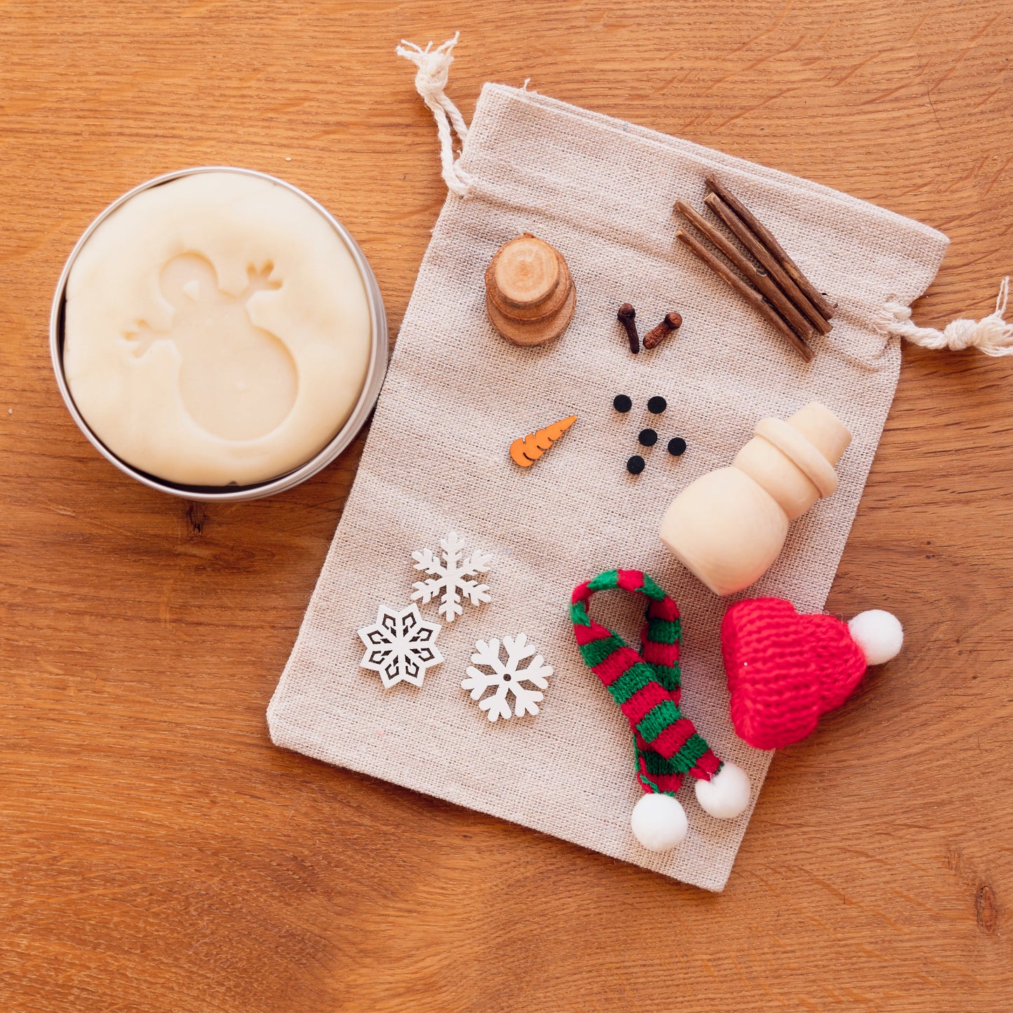 Kit de pâte à modeler "Bonhomme de neige"