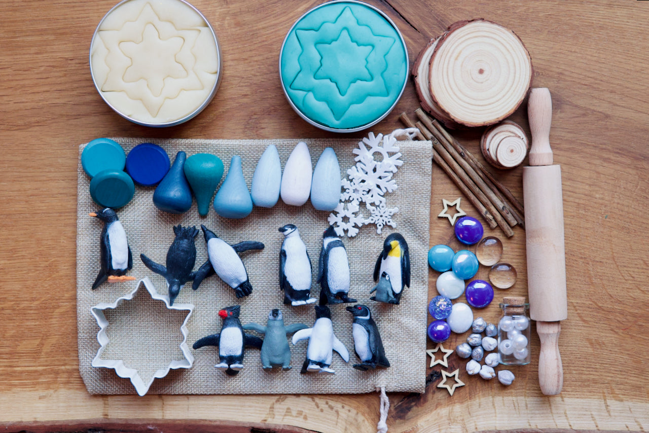 Kit de pâte à modeler "Manchots"