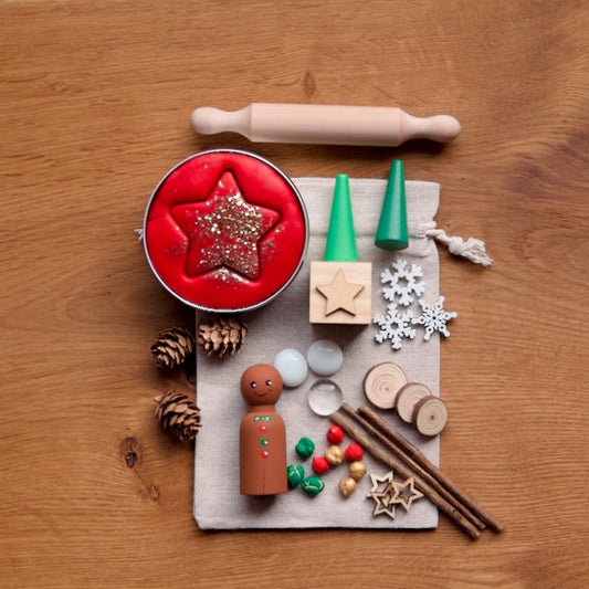 Kit de pâte à modeler "Bonhomme de pain d'épice", peint à la main