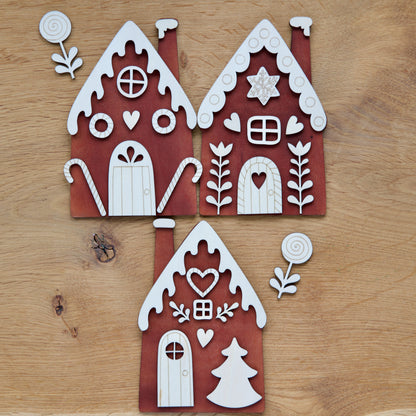 Kit de peinture "Maisons de pain d'épices"