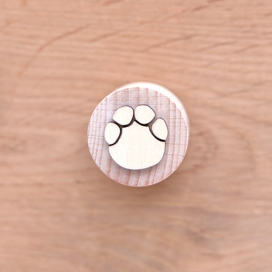 Tampon en bois "Empreintes d'animaux"