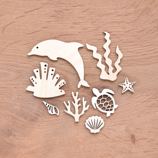 Accessoires de jeu en bois "Aventure en Mer"