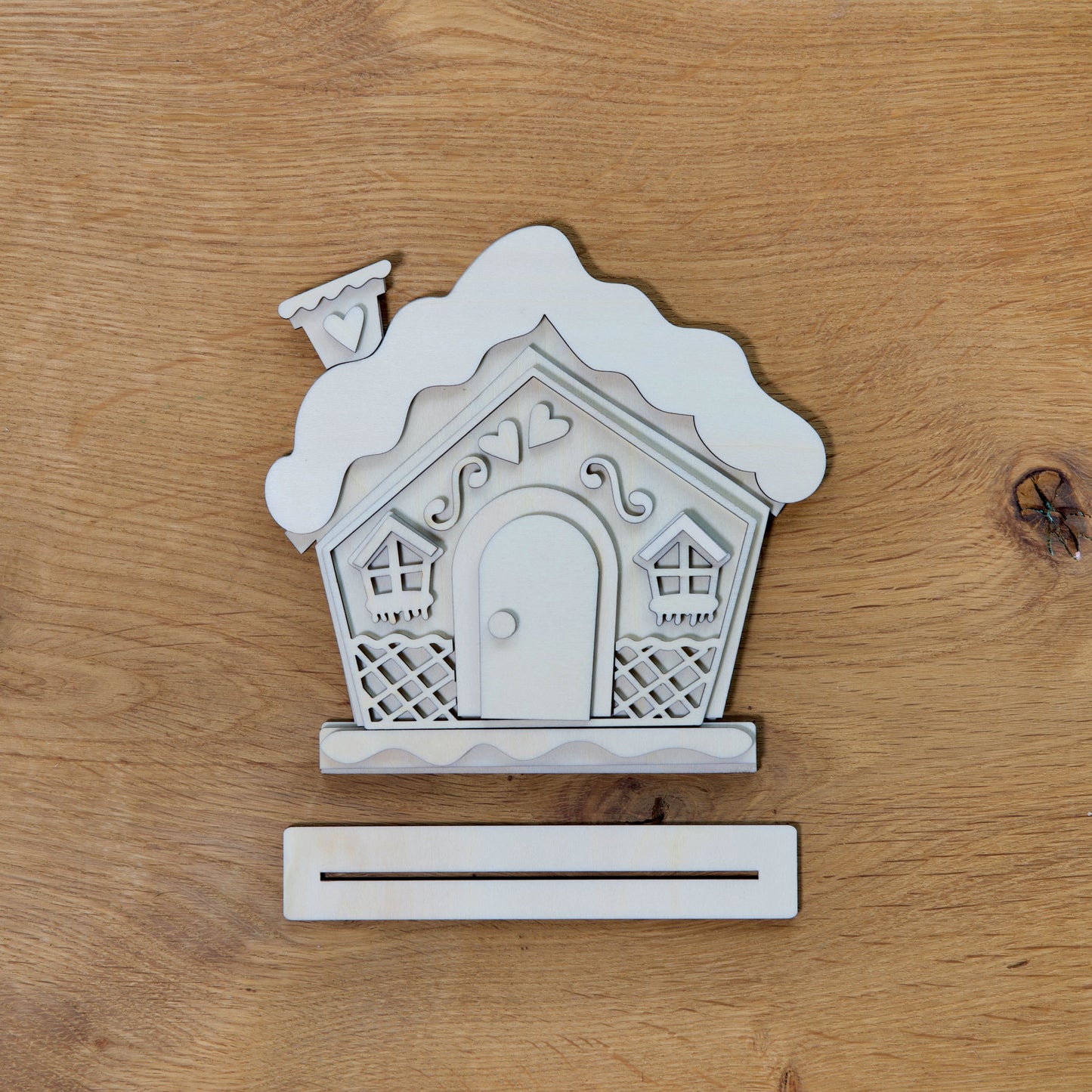 Kit de peinture 'Maison en pain d'épices au pastel'